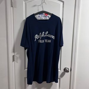 Men’s Big and Tall Ralph Lauren Short Sleeve Shirt size 2XLT (Navy Blue)